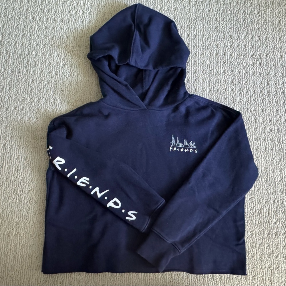 GAP Teen Dark Blue Crop Hoodie F•R•I•E•N•D•S